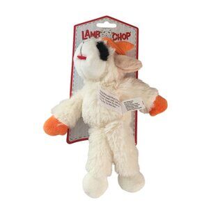 Lamb Chop Halloween Witch Orange Hat Floppy 7" Dog Toy Squeak